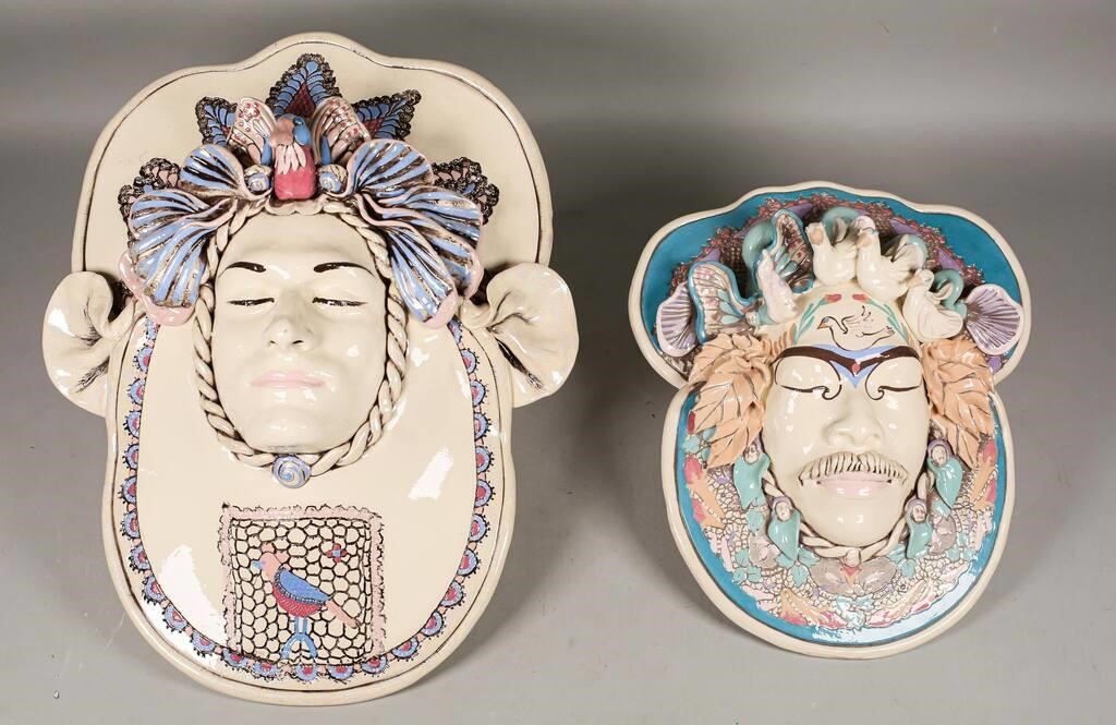2 JILLIAN BARBER POTTERY MASKS2