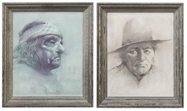 (2) JIMMY ABEITA (ATTRIB.) PORTRAIT