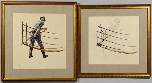 2 JOHN CHUMLEY WORKS OF ART1st item
