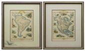 (2) JOHN TALLIS ATLAS MAPS NOR