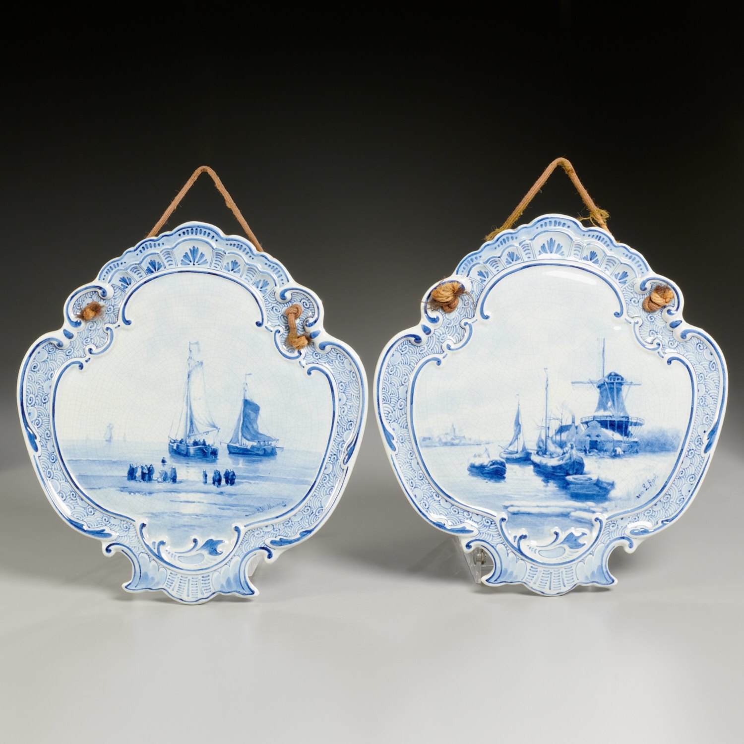 (2) JOOST THOOFT DELFT PLAQUES c.