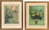 2 KAIKO MOTI ETCHINGS, FLORAL