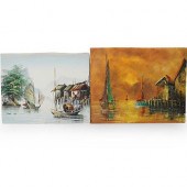 (2) KAM HOI OIL ON CANVAS PAIN