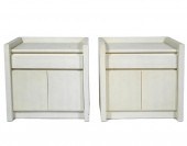 2 KARL SPRINGER EMBOSSED LEATH