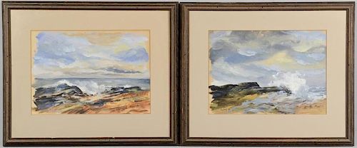 2 KERMIT EWING WATERCOLORSCharles