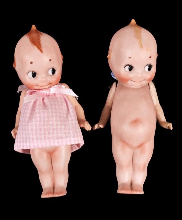 2 KEWPIE ROSE O'NEILL SIGNED