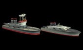 2 KEYSTONE B-22 US BATTLESHIP