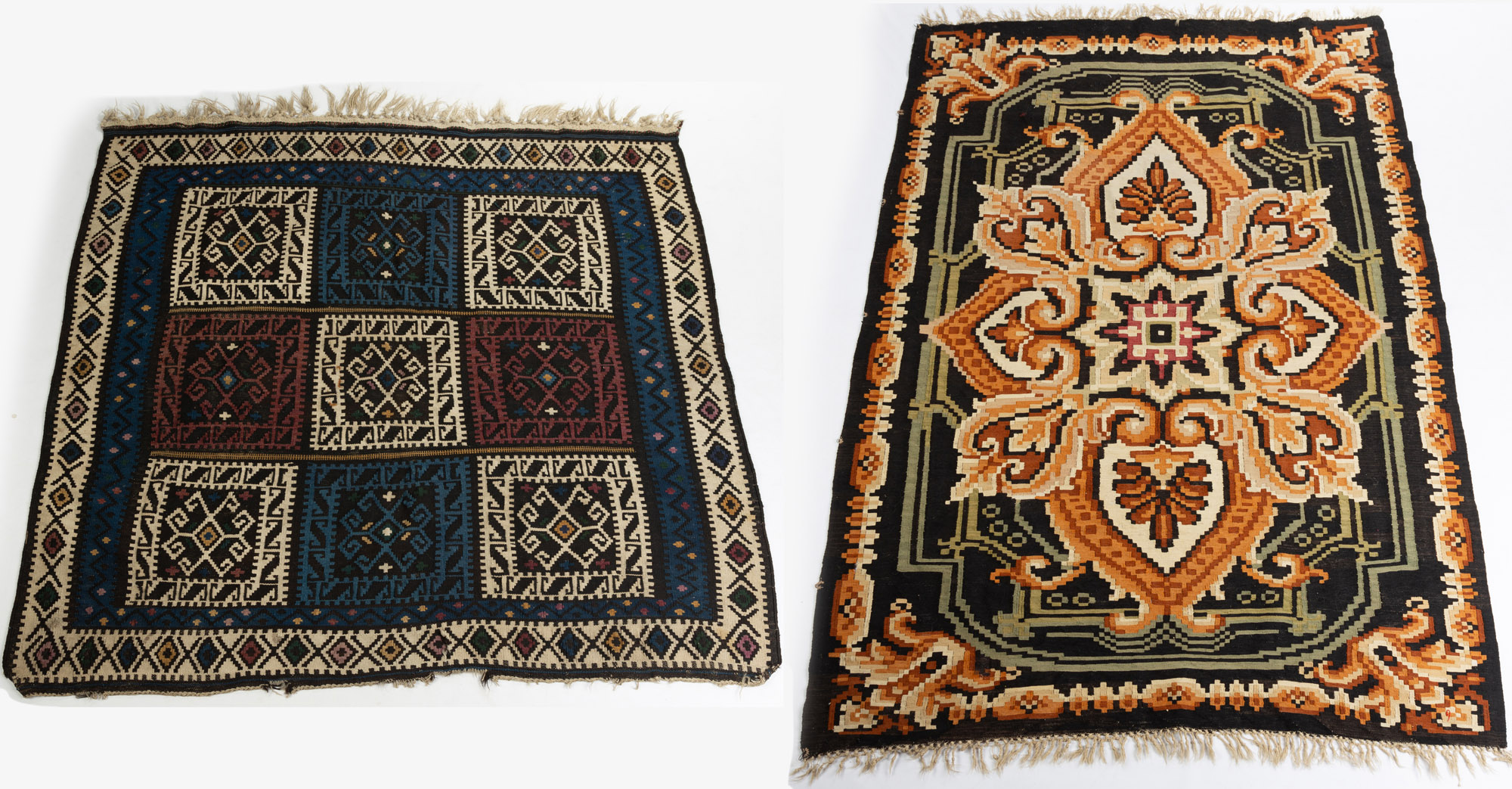 (2) KILIM ORIENTAL RUGS Blue