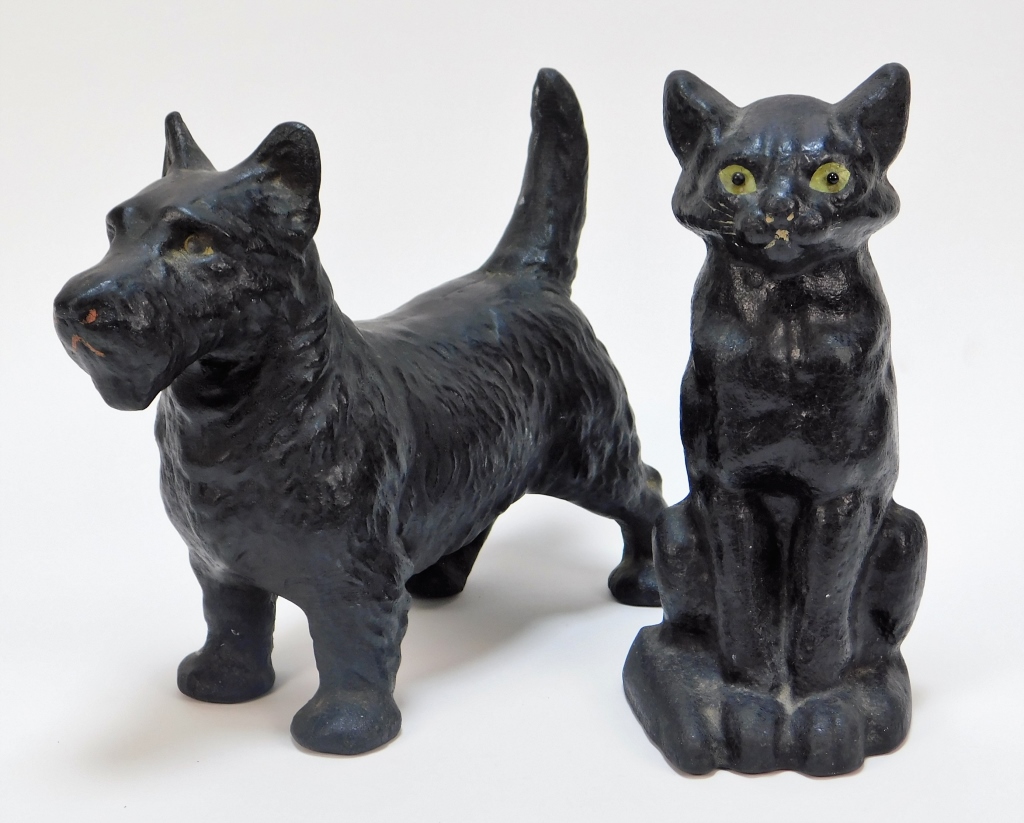 2 KLEISTONE CAT AND SCOTTIE DOG