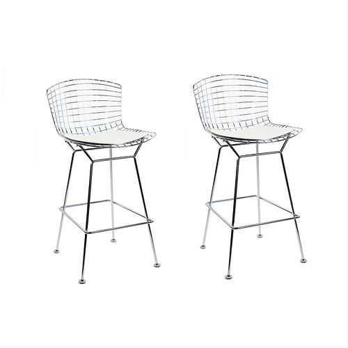 (2) KNOLL BERTOIA CHROME WIRE BAR