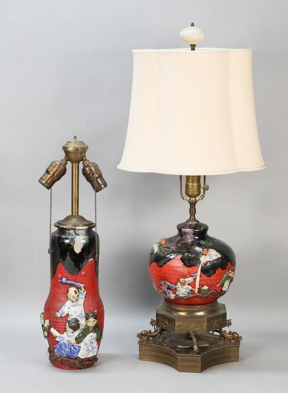 2 KOKO SUMIDA POTTERY LAMPS2 signed