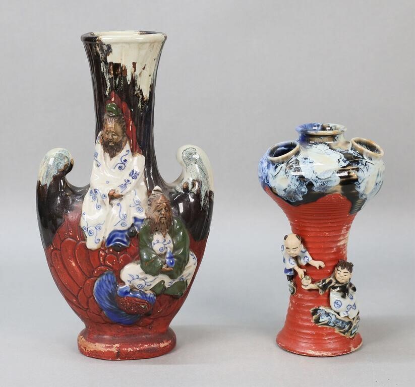 2 KOKO SUMIDA POTTERY VASES2 signed