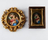 2 KPM STYLE PORCELAIN PLAQUES