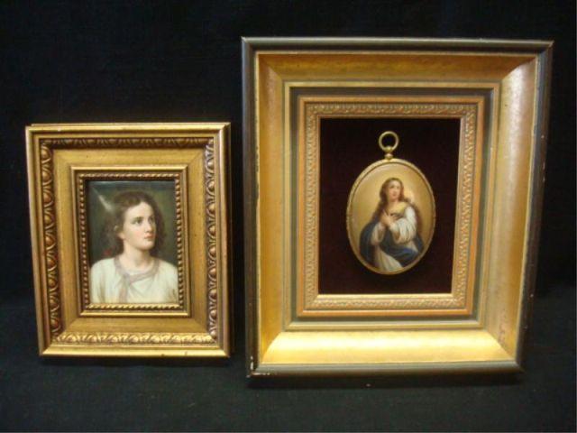 2 KPM Style Porcelain Plaques in