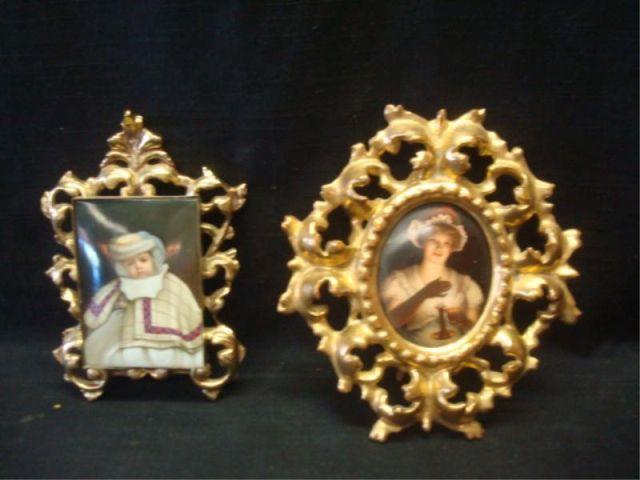 2 KPM Style Porcelain Plaques in