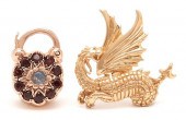 2 LADIES 14K PENDANTS1st item: