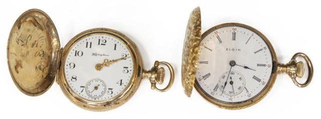 (2) LADIES 14KT GOLD HUNTER CASE