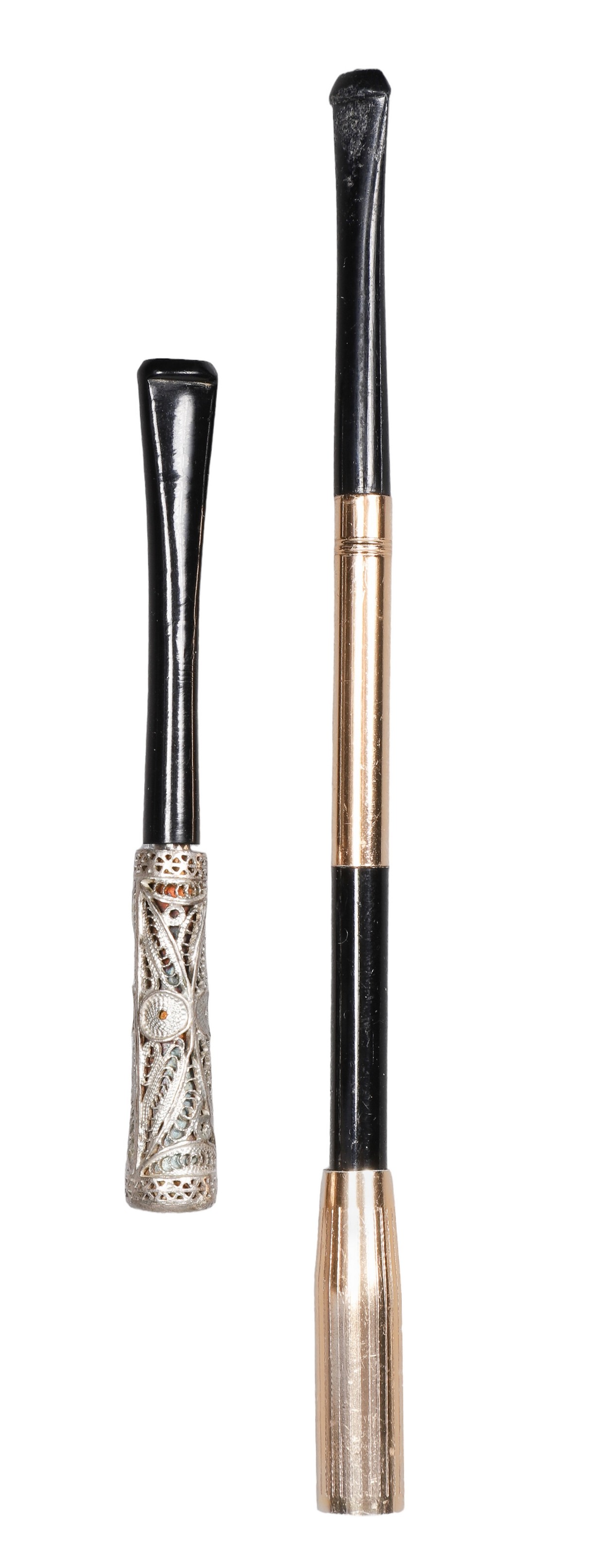 (2) Ladies cigarette holders, c/o
