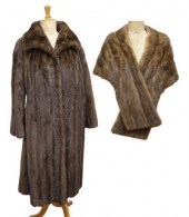 2) LADIES EMBA DARK BROWN MINK