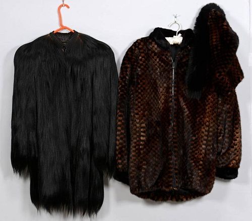 2 LADIES FUR COATS, 1 MONKEY FUR1st