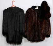 2 LADIES FUR COATS, 1 MONKEY F