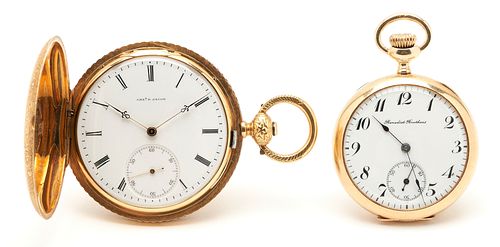 2 LADIES GOLD SWISS PENDANT