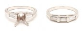2 LADIES' PLATINUM & DIAMOND R