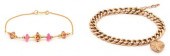 2 LADIES YELLOW GOLD BRACELETS