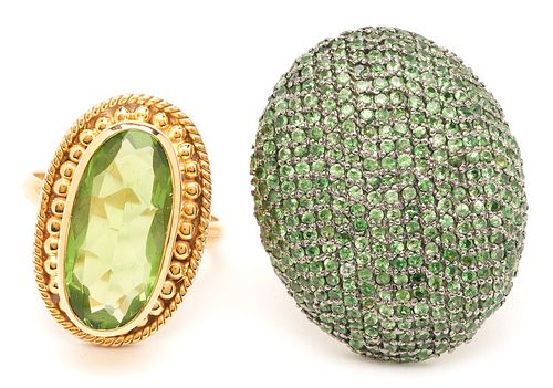 2 LADIES YELLOW GOLD FASHION
