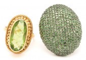 2 LADIES YELLOW GOLD FASHION R