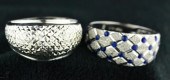 (2) LADY'S WHITE GOLD RINGSInc