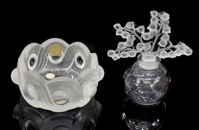 (2) LALIQUE CLAIREFONTIANE