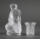 (2) LALIQUE CRYSTAL LEDA & SWA