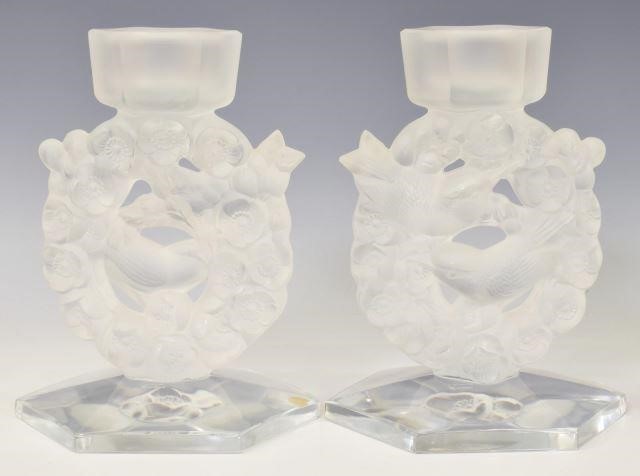 (2) LALIQUE FRANCE 'MESANGES'