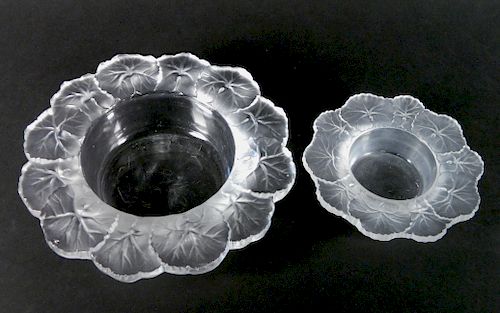 2 LALIQUE GLASS BOWLS2 Lalique