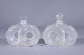 (2) LALIQUE GLASS PERFUME ANEM