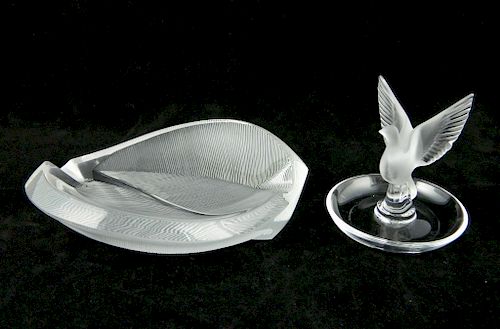 2 LALIQUE GLASS PIECES2 Lalique
