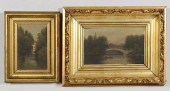 2 LANDSCAPE OILS ON BOARD, ATT