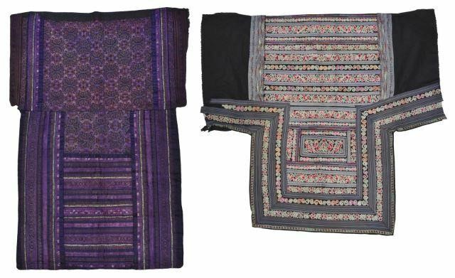 (2) LAOS TEXTILES EMBROIDERED SKIRT