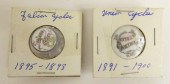 (2) lapel pins with enamel fro