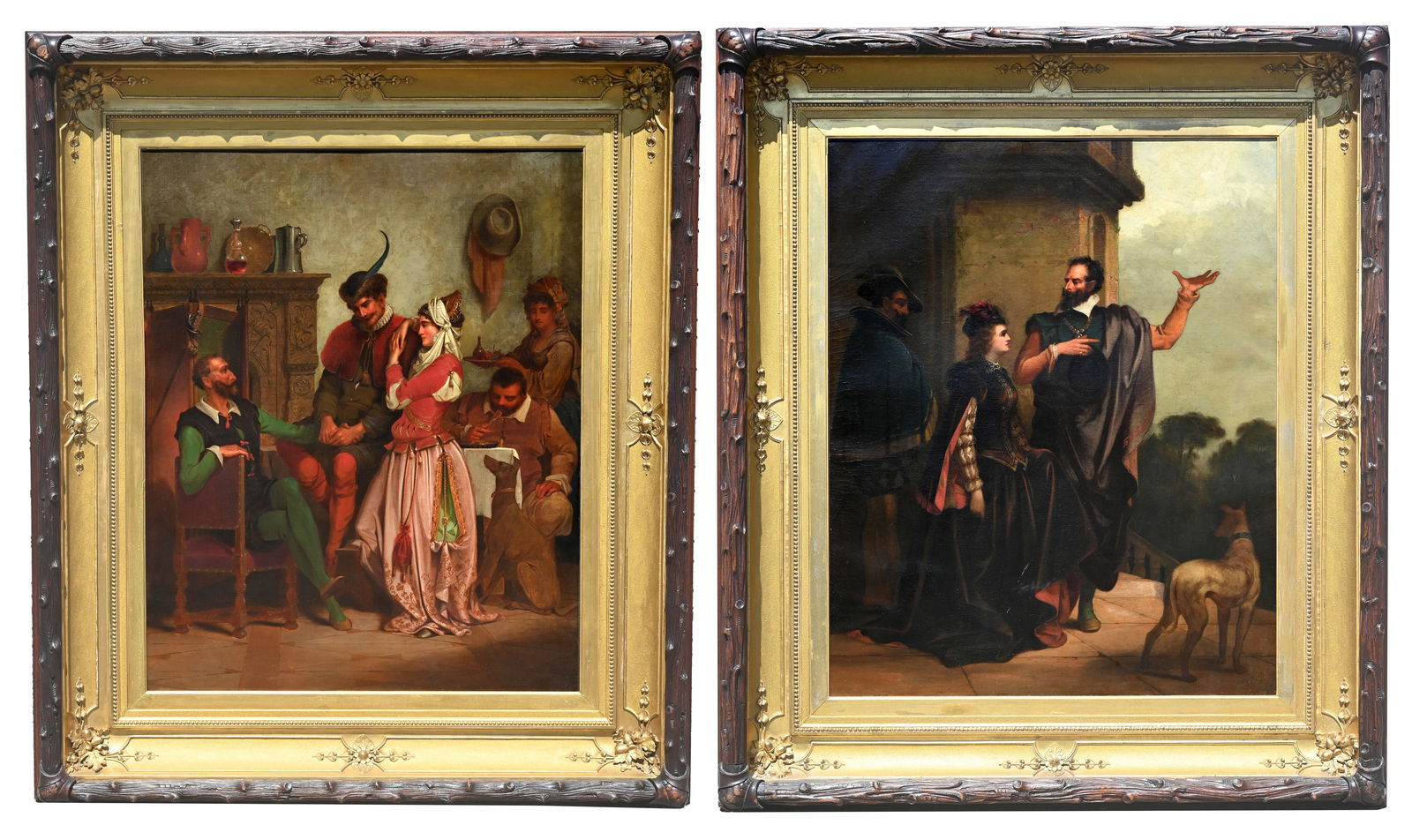(2) LARGE 19TH C EUROPEAN SCHOOL