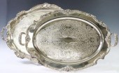 (2) LARGE AMERICAN SILVERPLATE