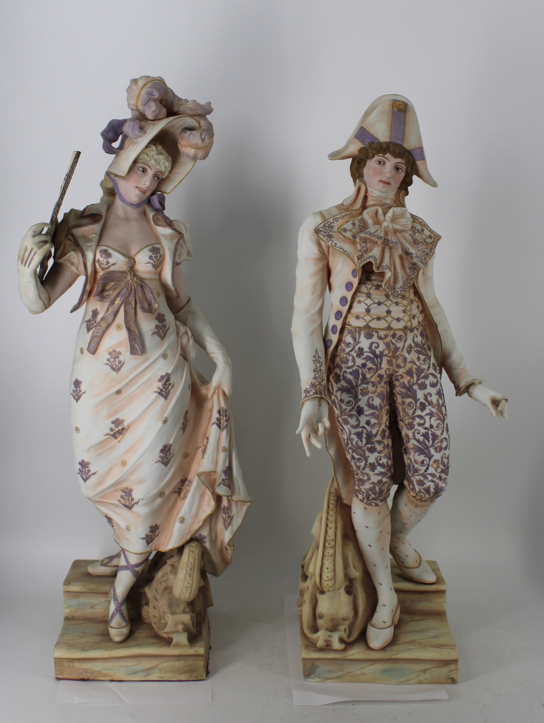 2 LARGE ANTIQUE ROYAL RUDOLSTADT