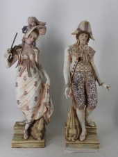2 LARGE ANTIQUE ROYAL RUDOLSTA