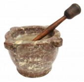 (2) LARGE APOTHECARY MARBLE MO