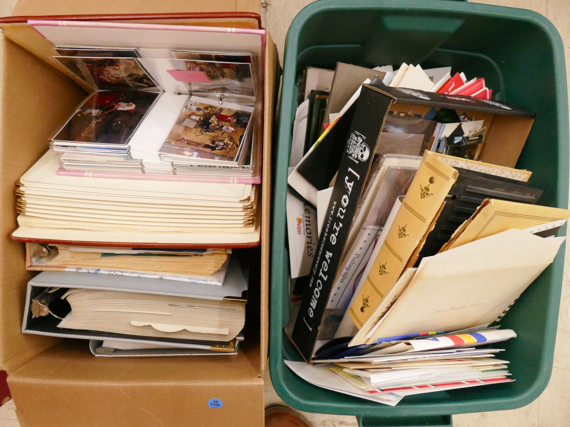2 Large Boxes Old Family Photos Etc