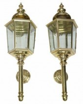 (2) LARGE BRASS-FRAMED CARRIAG
