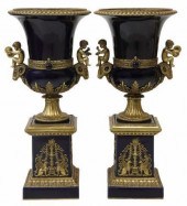 (2) LARGE BRONZE-MOUNTED PORCE