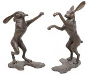 (2) LARGE BRONZE SCULPTURE BOX