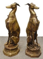 (2) LARGE BRONZE SCULPTURES SE